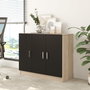 Hanah Home Armario Multiusos Vo5-Ob Roble y Negro